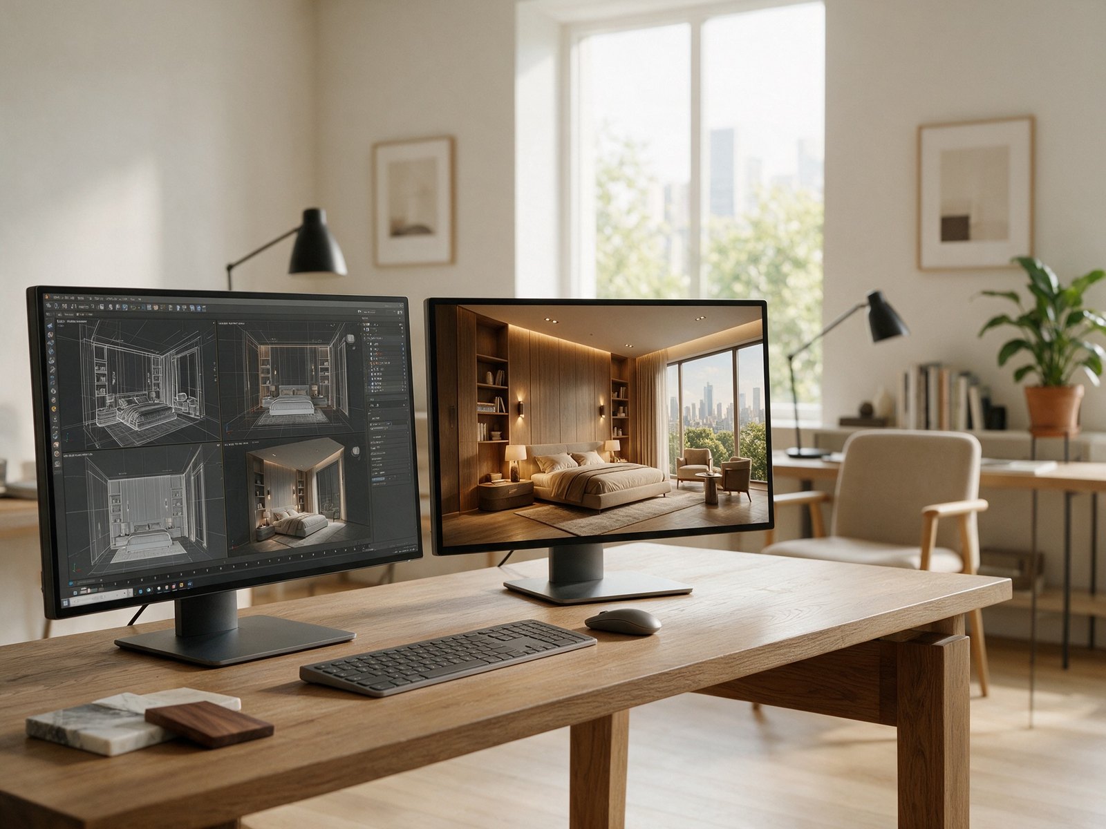 Photorealistic 3D render of the interior